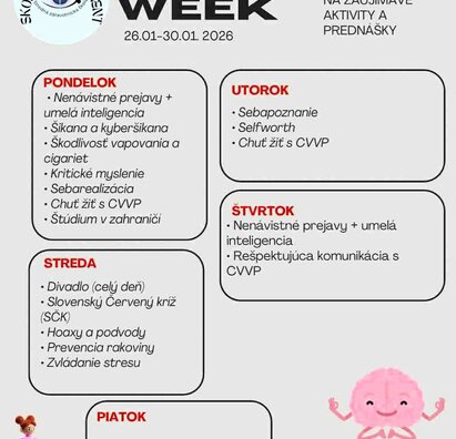 SPIRIT WEEK – týždeň, ktorý priniesol radosť, oddych a školského ducha
