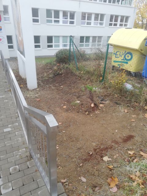 Kvetinová skalka pri vstupe
