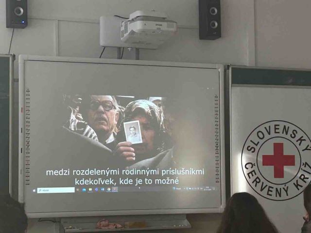 Prednáška o Slovenskom červenom kríži - história, poslanie, aktivity
